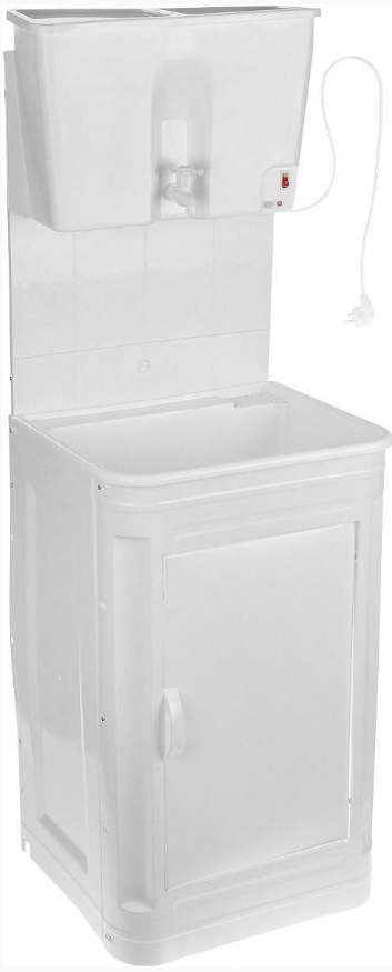 Умывальник Чистюля с пластиковой тумбой и электроводонагревателем ЭВБО-17, ЭлБЭТ