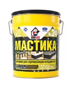 Мастика гидроизоляционная битумная IzoLUX №24, 20 кг