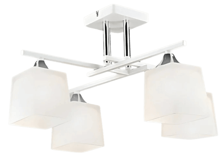 Светильник потолочный  НПБ 02-4x60-101 белый/хром Aitin-Pro N5985/4