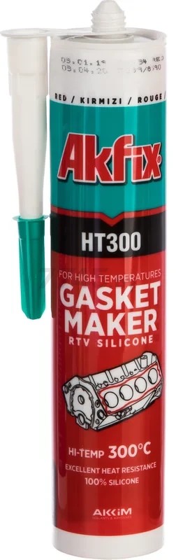 Силикон универсальный 310 мл. Красный  Akfix HT300 SA075