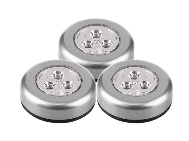 Фонарь светодиодный Пушлайт (3шт.), 15Лм 3хAAA, ФАZА 5041745