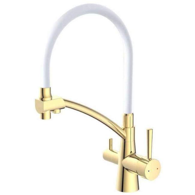 Смеситель для кухни LUX LT D35 золото AV Engineering AVLUX4-A49GLW