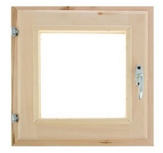 Форточка для сауны (стеклопакет) 50х50 липа 