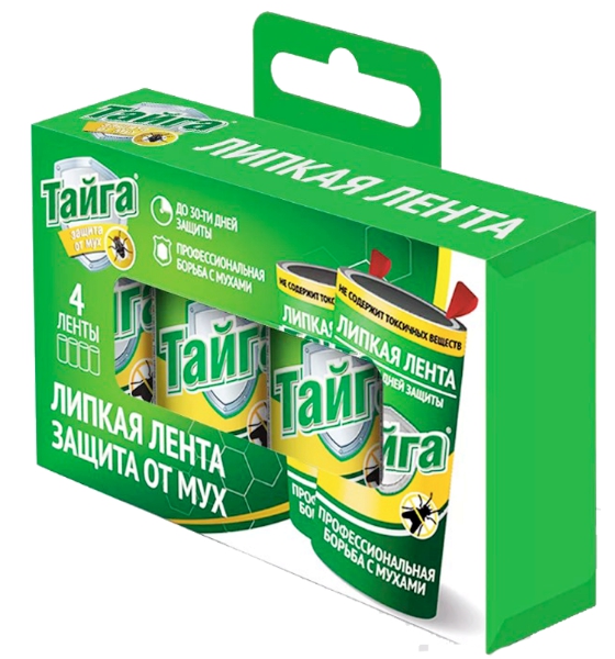 Липкая лента от мух Тайга ИН-101 4 шт