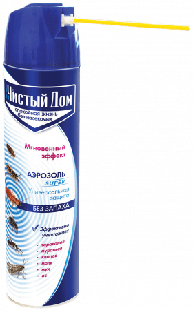 Аэрозоль (дихлофос) от насекомых 150 мл. Чистый дом