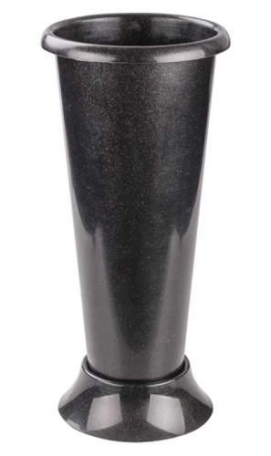 Ваза для цветов под срезку d200мм, h425мм, черный, Альтернатива М6433