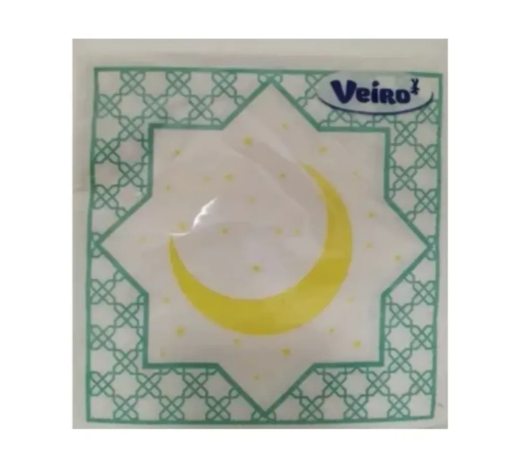 Салфетки бумажные 33x33 см Полумесяц Veiro 20 шт