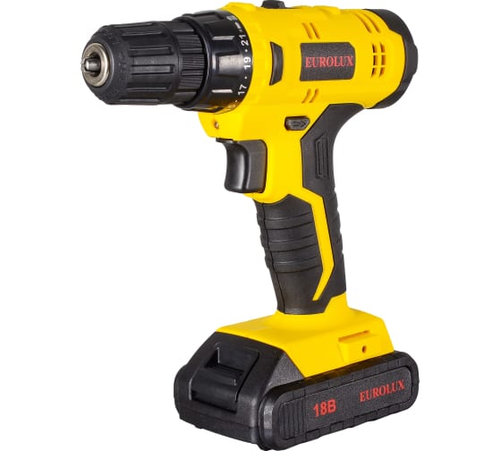 Дрель-шуруповерт аккумуляторная EUROLUX ДА-18/2Li