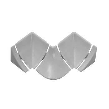 Набор комплектующих к плинтусу для столешницы Металлик серебристый/081-0 Идеал