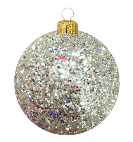 Шар ёлочный парча 8см жемчужный GreenTerra В43