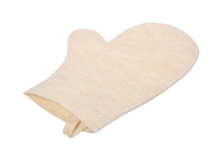 Рукавица для бани и сауны белая, Hot Pot 41215