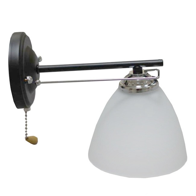 Светильник НББ 04-60-611 черный/хром Белсветоимпорт 31090А/1