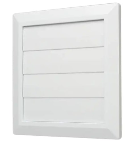 Решетка вентиляционная фасадная с гравитационными жалюзи 170х170мм с фланцем 100мм (RG-1717-F100) Storm