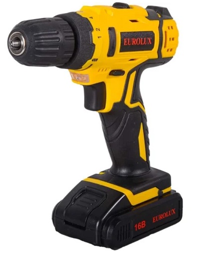Дрель-шуруповерт аккумуляторная EUROLUX ДА-16/2Li (72/14/51)