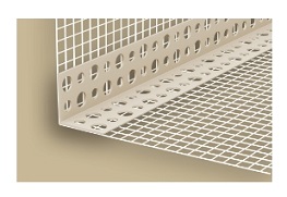 Уголок ПВХ штукатурный с сеткой, 3 м (10x15) IDEAL