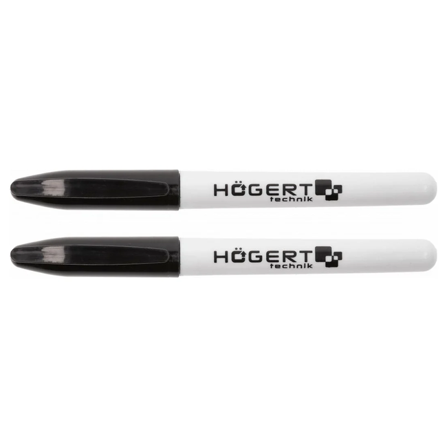 Маркер перманентный HOEGERT TECHNIK Round Tip 2шт черный HT3B780