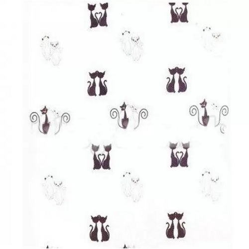 Занавеска для ванны 180х200см, Miranda Black Cats