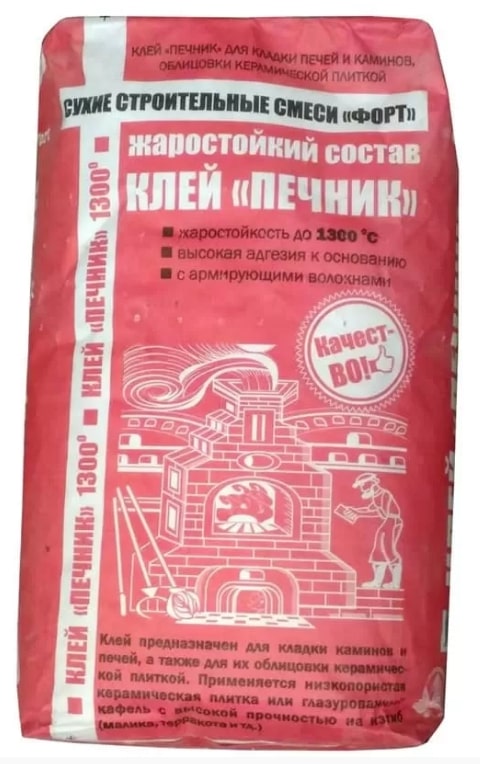 Клей для кладки печей и каминов Печник Форт-Макси