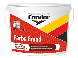 Грунт-краска для внутренних и наружных работ, 3.75 кг Farbe Grund Condor