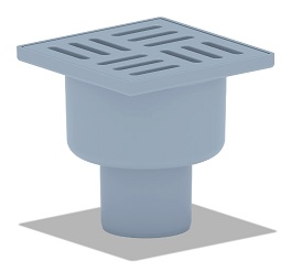 Сливной трап вертикальный D50 с гидрозатвором, решетка пластик, 100х100мм (ТА5204) Ани Пласт