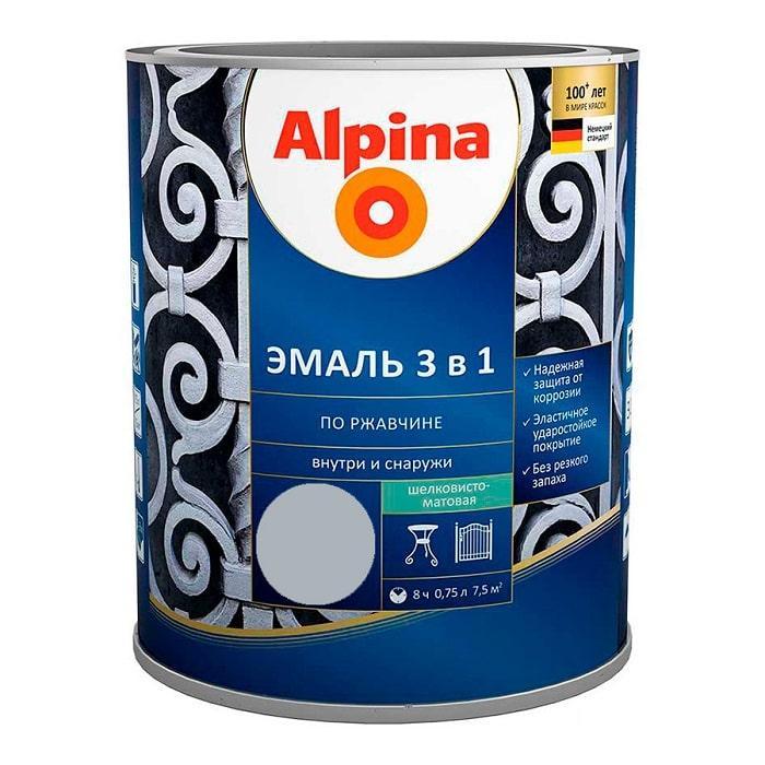 Эмаль по ржавчине 3 в 1 Alpina