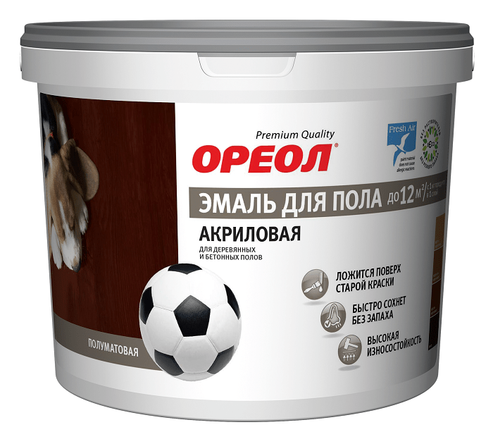 Эмаль акриловая для пола Ореол