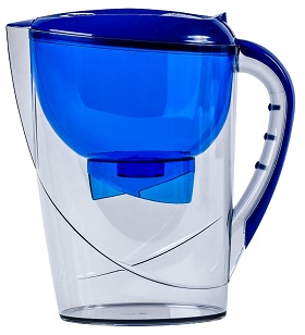 Водоочиститель Кувшин Гейзер Аквариус синий, 2 картриджа