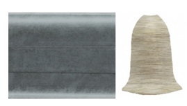 Угол наружный для плинтуса 58 мм 858 Мрамор темный, WINART (уп.2шт)