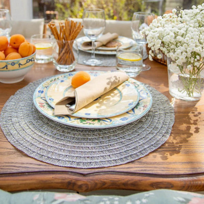 Набор плейсматов Лимасон, цвет антрацит 380 мм (4шт), Фея порядка SN-250