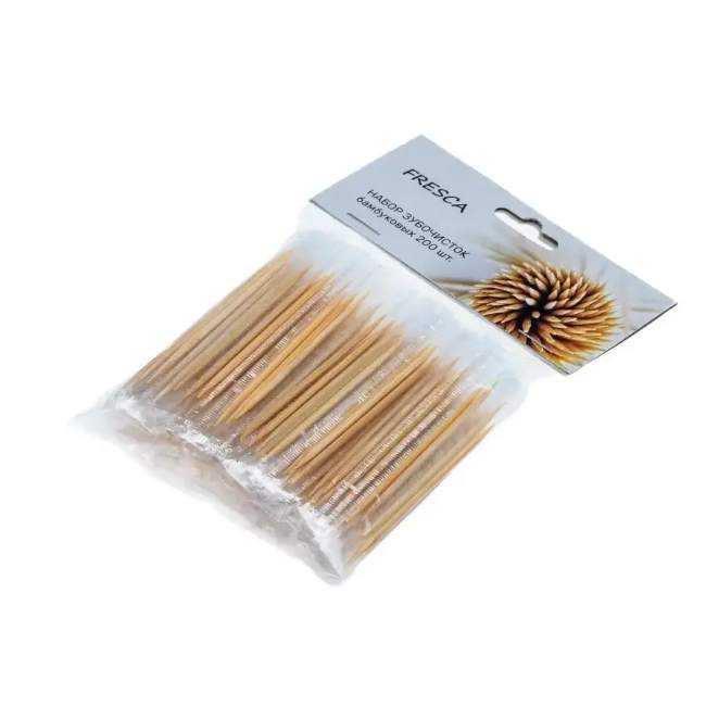 Зубочистки бамбуковые 200 шт 6.5 см Fresca BB101982