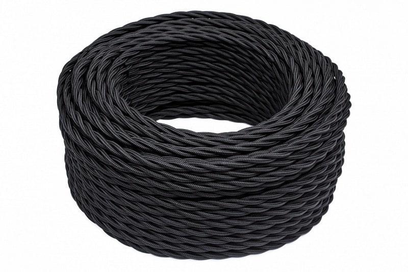 Провод витой 2x1.5 черный