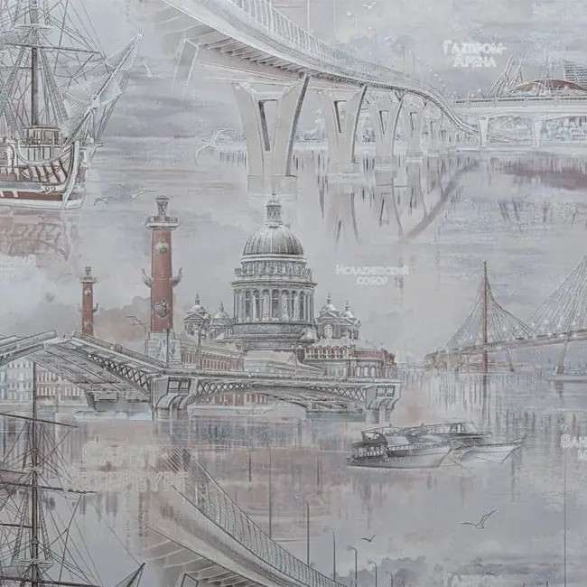 Обои флизелиновые 1.06х10.05, 11236-04, Северная столица Артекс