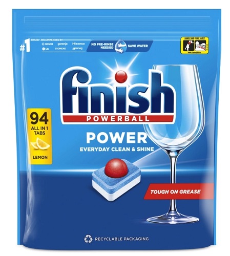 Таблетки для посудомоечных машин Finish Powerball Power AIO лимон, 94 шт
