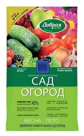 Удобрение сухое Универсальное Сад-Огород Добрая сила 0,9кг