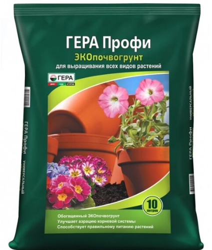 Грунт питательный ЭКОпочвогрунт для всех видов растений 10л ГЕРА