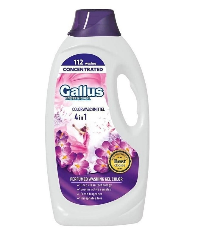 Гель для стирки цветных тканей 4 в 1 Professional Gallus 4.05л (112 стирок)