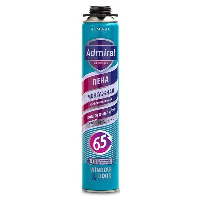 Пена монтажная ADMIRAL PROF 65 всесезонная 1000 мл