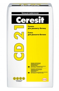 Смесь штукатурная ремонтная Ceresit CD 21 более 5мм, 25 кг
