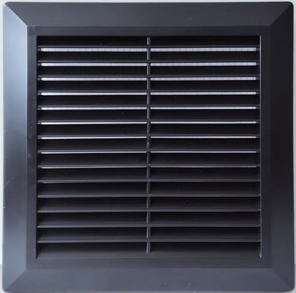 Решетка вентиляционная черная 170х170мм STORM