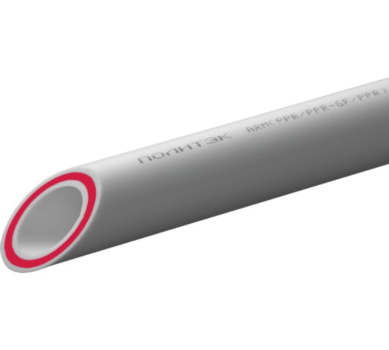 Труба PPRC PN20 армированная стекловолокном, 2м, белый, Политэк