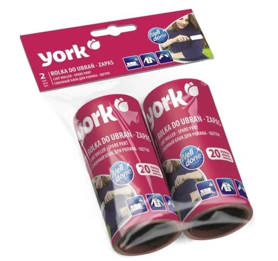 Сменный блок для ролика-щётки  20 листов, 2шт., YORK 068010