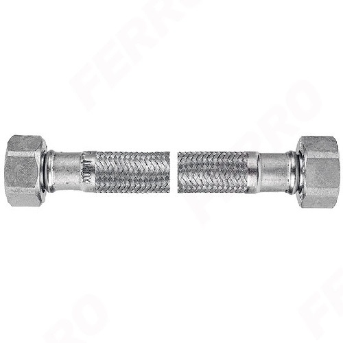 Подводка гибкая для воды гайка 1/2 - гайка 1/2, 100см, Ferro PWS9