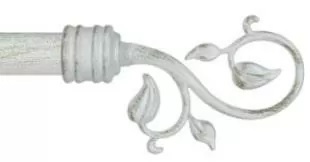 Наконечник Флора 25 мм, белое золото (2 шт), Дельфа