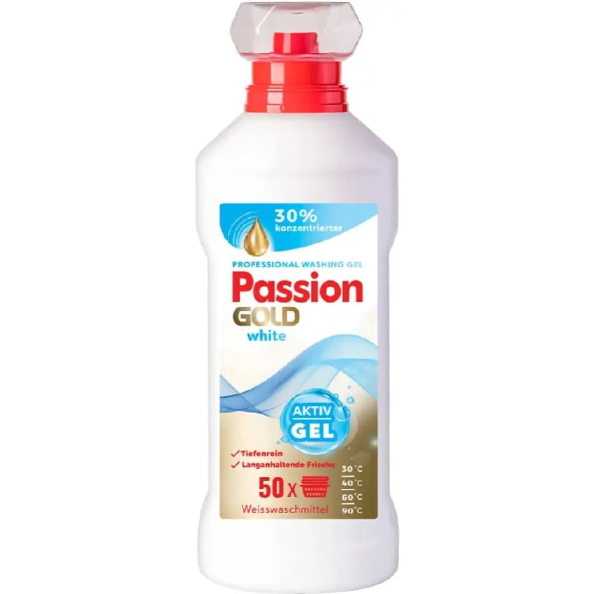 Гель для стирки для белого, 2 л Passion Gold