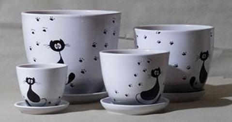 Горшок керамический Котофей