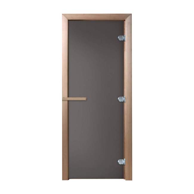 Дверь для бани Затмение 70х190 DoorWood DW03236 (графит матовый, коробка листва)