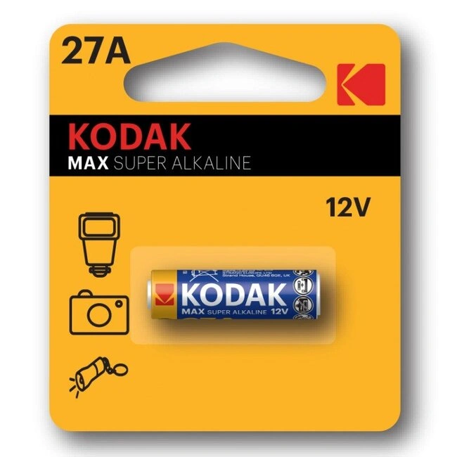 Элемент питания (батарейка) алкалиновый MAX SUPER Alkaline 27A-1BL Kodak 30414372-RU1