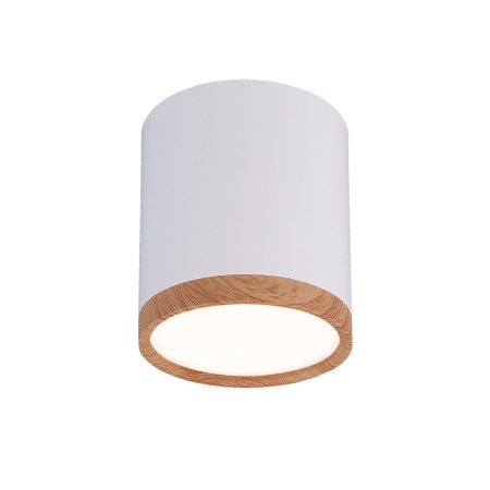 Светильник накладной потолочный светодиодный DLR024 6W 4200K белый матовый/светлый дуб ELEKTROSTANDARD