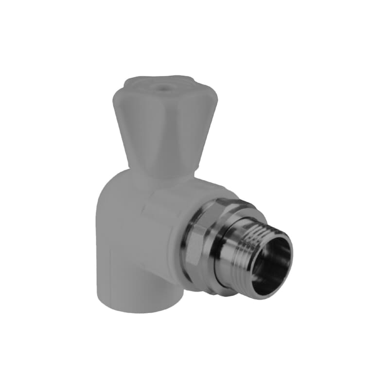 Кран ПП шаровой для радиатора, угловой, VALFEX