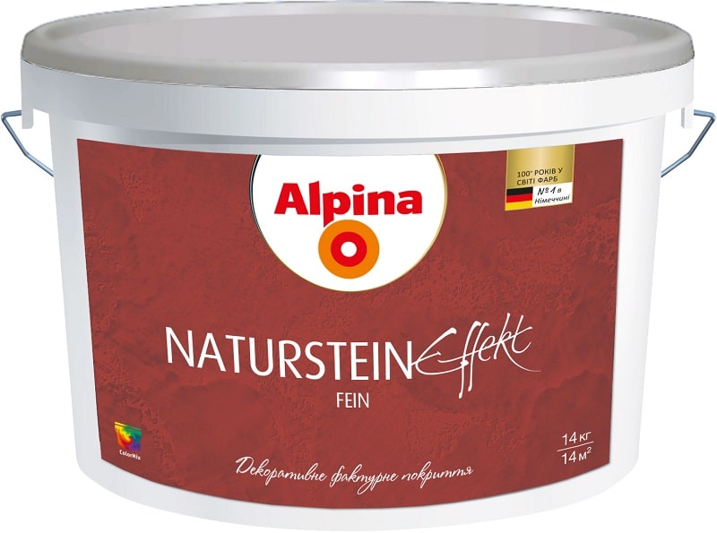 Декоративное покрытие 14 кг. Effect Naturstein fein (тонкое зерно) Alpina